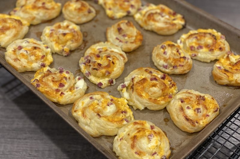 Schnelle Flammkuchenschnecken