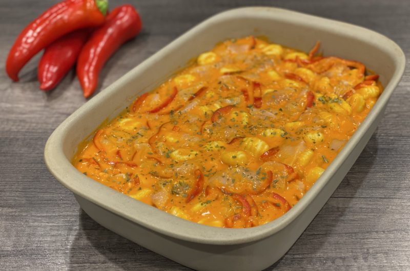 Paprika-Hähnchen mit Gnocchi